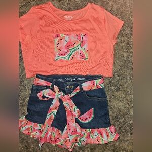 Girls summer watermelon short set